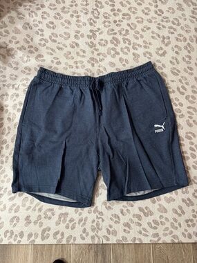 Puma Men's Dark Navy Athletic Shorts with Drawstring